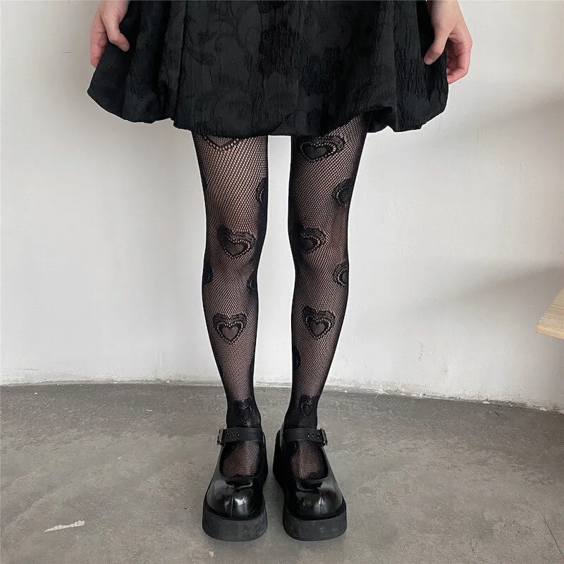 Hearts vintage lace tights