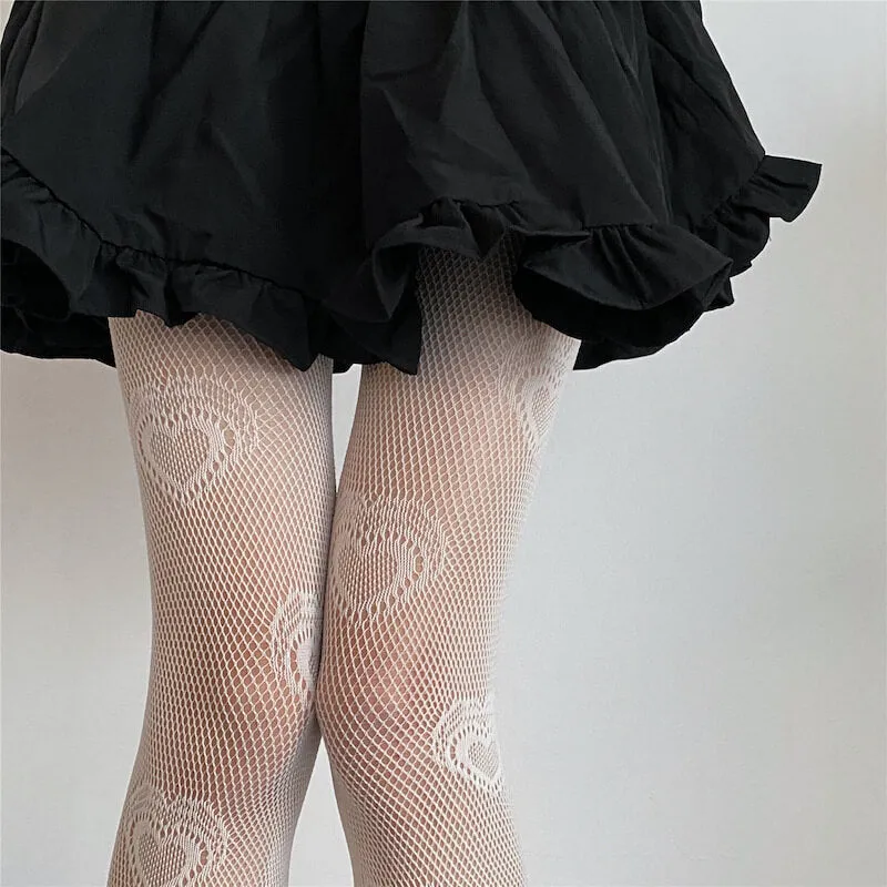 Hearts vintage lace tights