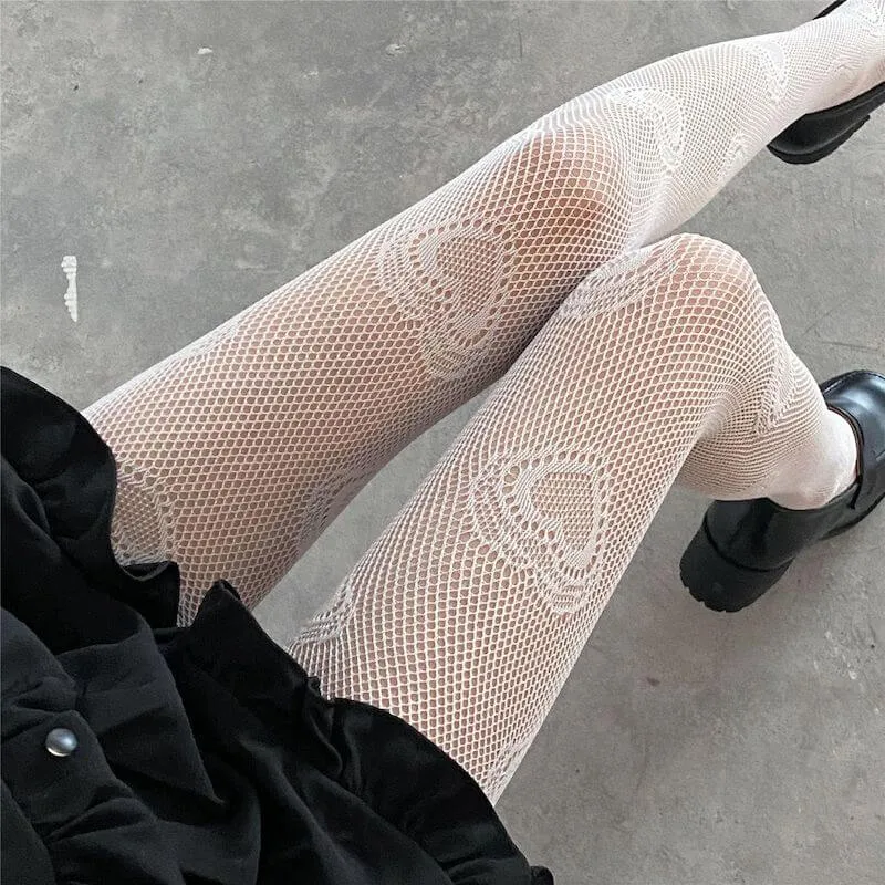 Hearts vintage lace tights