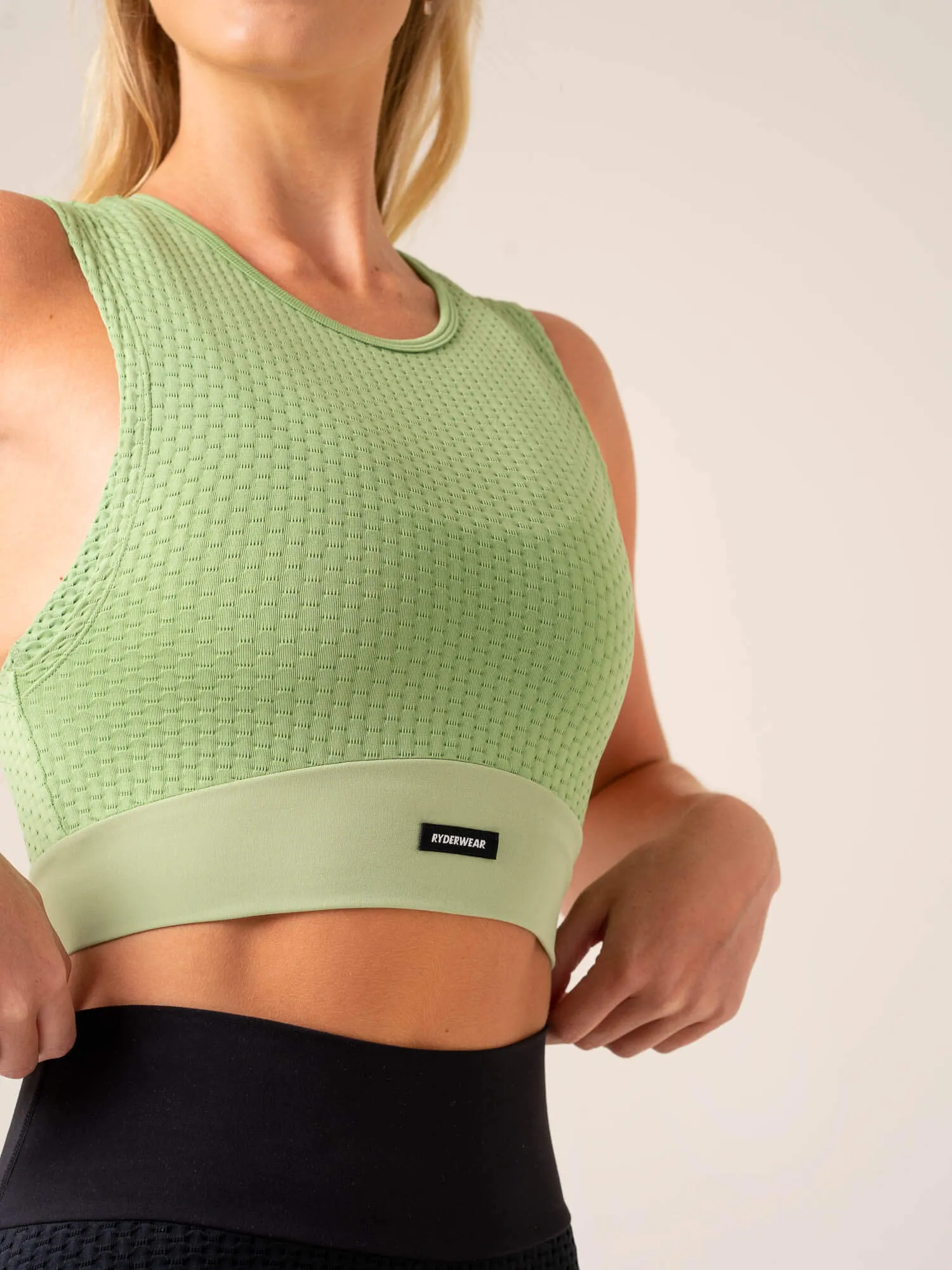 Honeycomb Seamless Tank - Sage