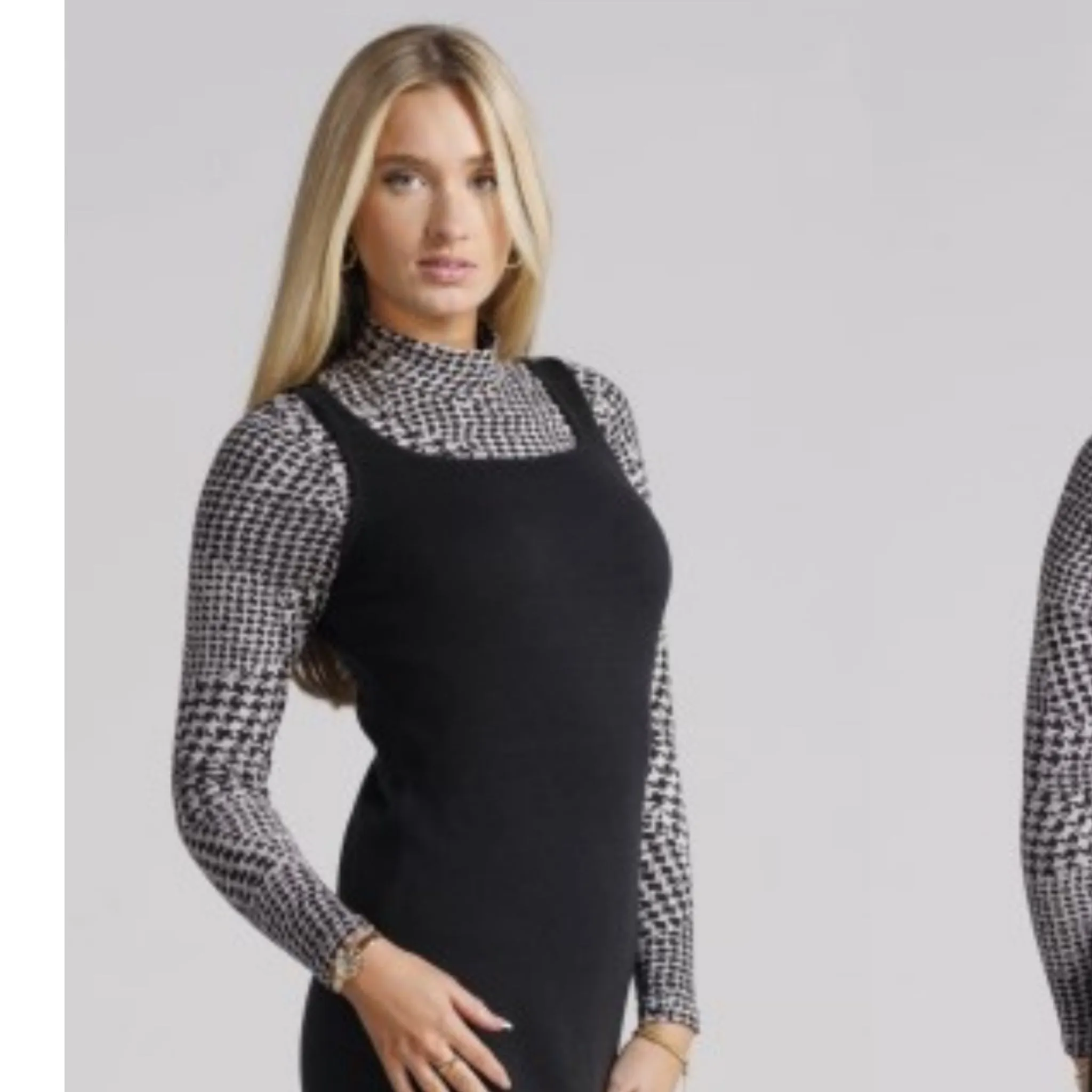 Houndstooth Patchwork Top