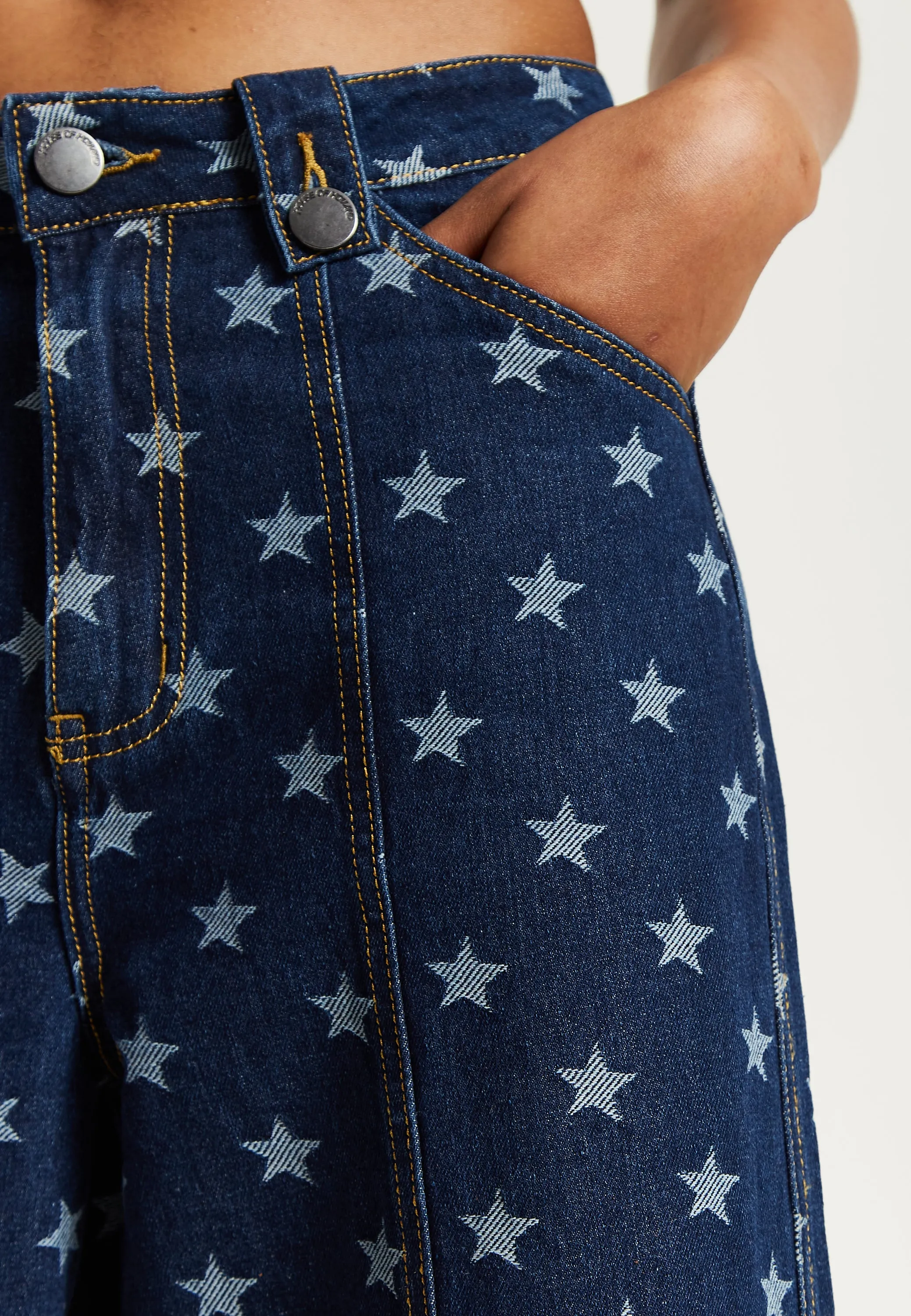 House of Holland Star Print Cargo Jeans