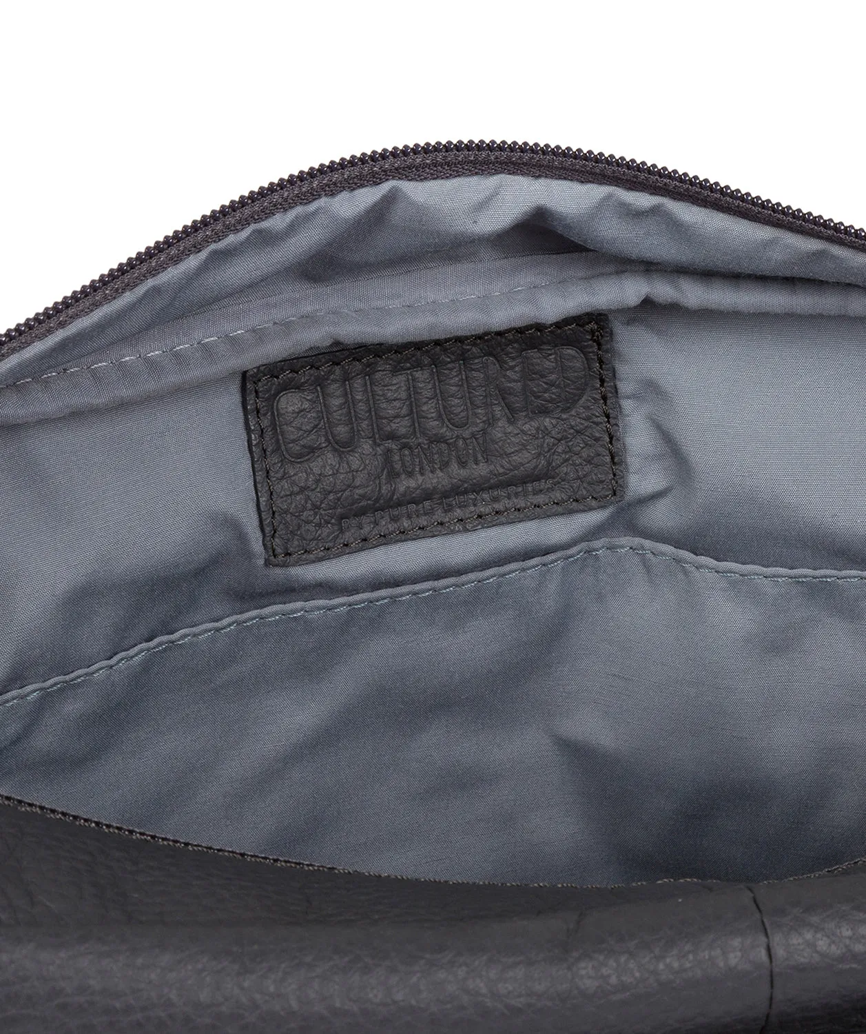 'Impact' Dark Grey Leather Messenger Bag