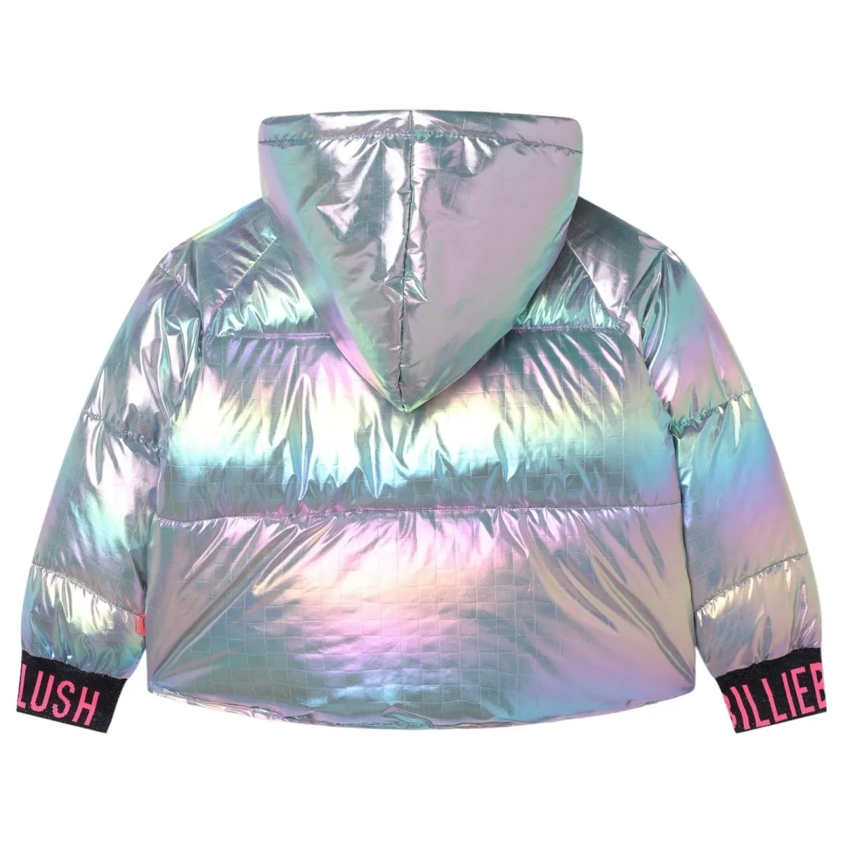 IRIDESCENT HOODED PUFFER JACKET