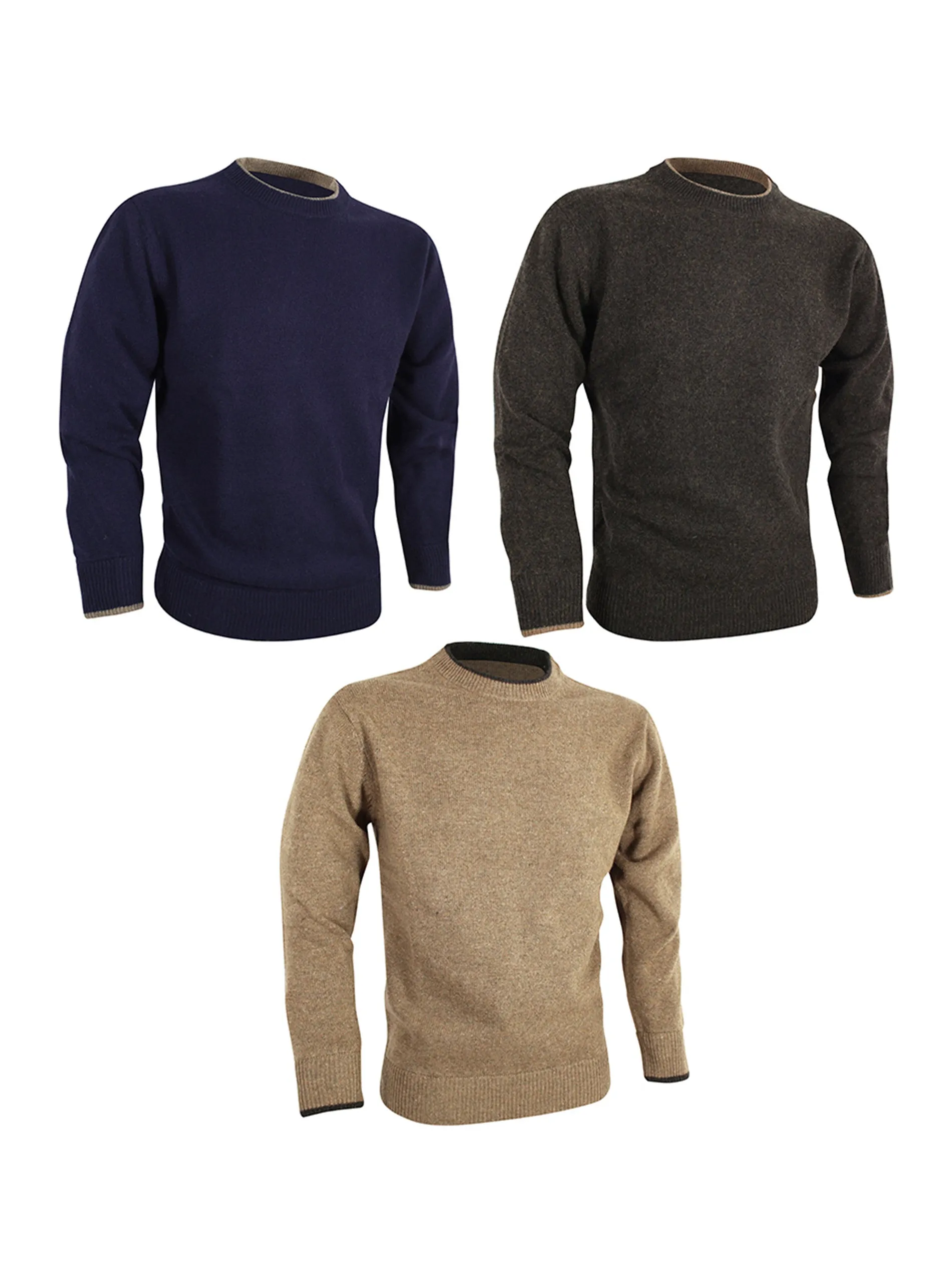 JACK PYKE 100% Lambswool Crew Neck Knitted Jumper