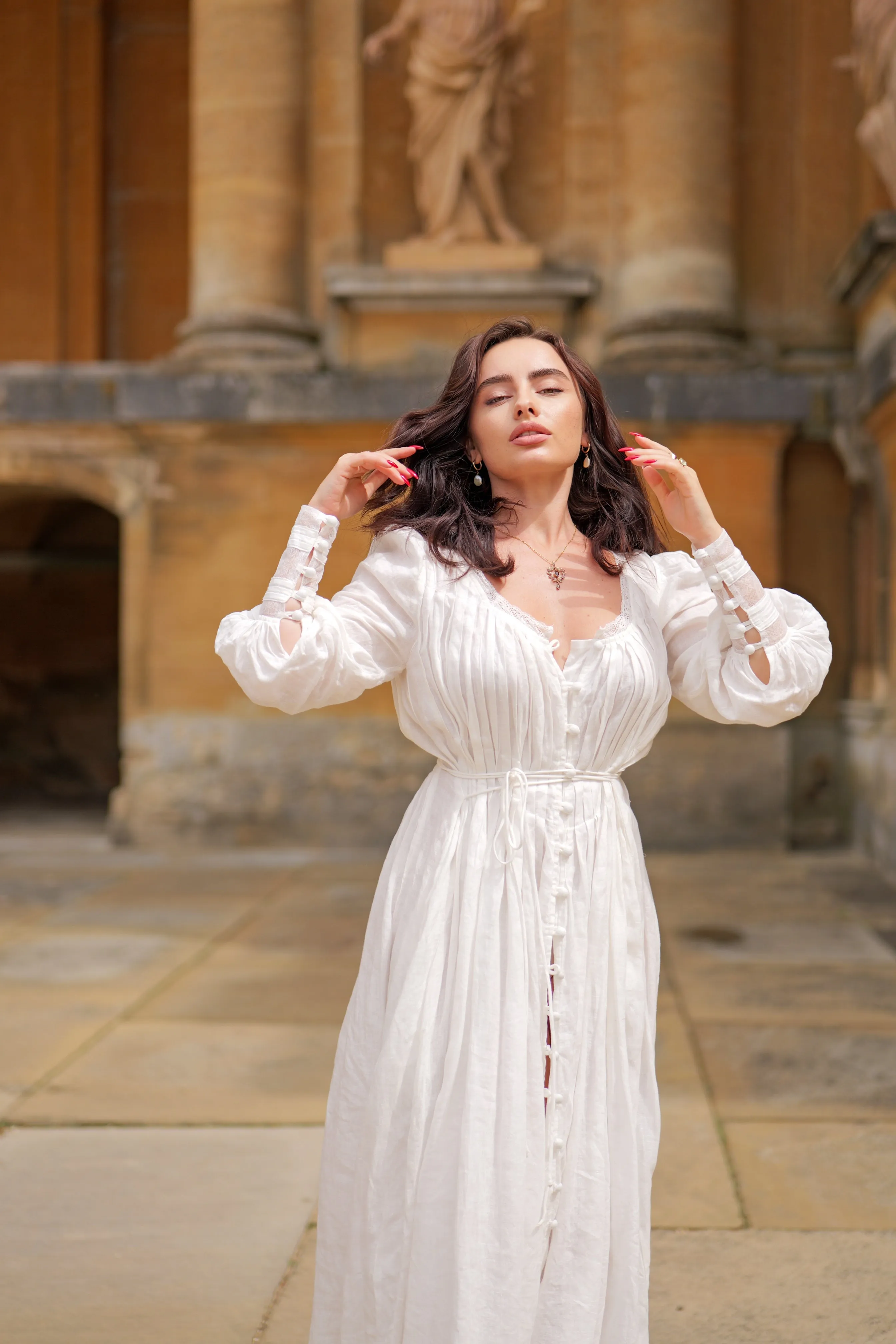 Josefina 19 | Dreamy Pleated Linen Gown