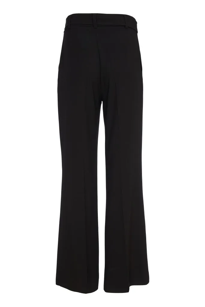 Kate Cooper Black Wide leg trousers with Tie Belt