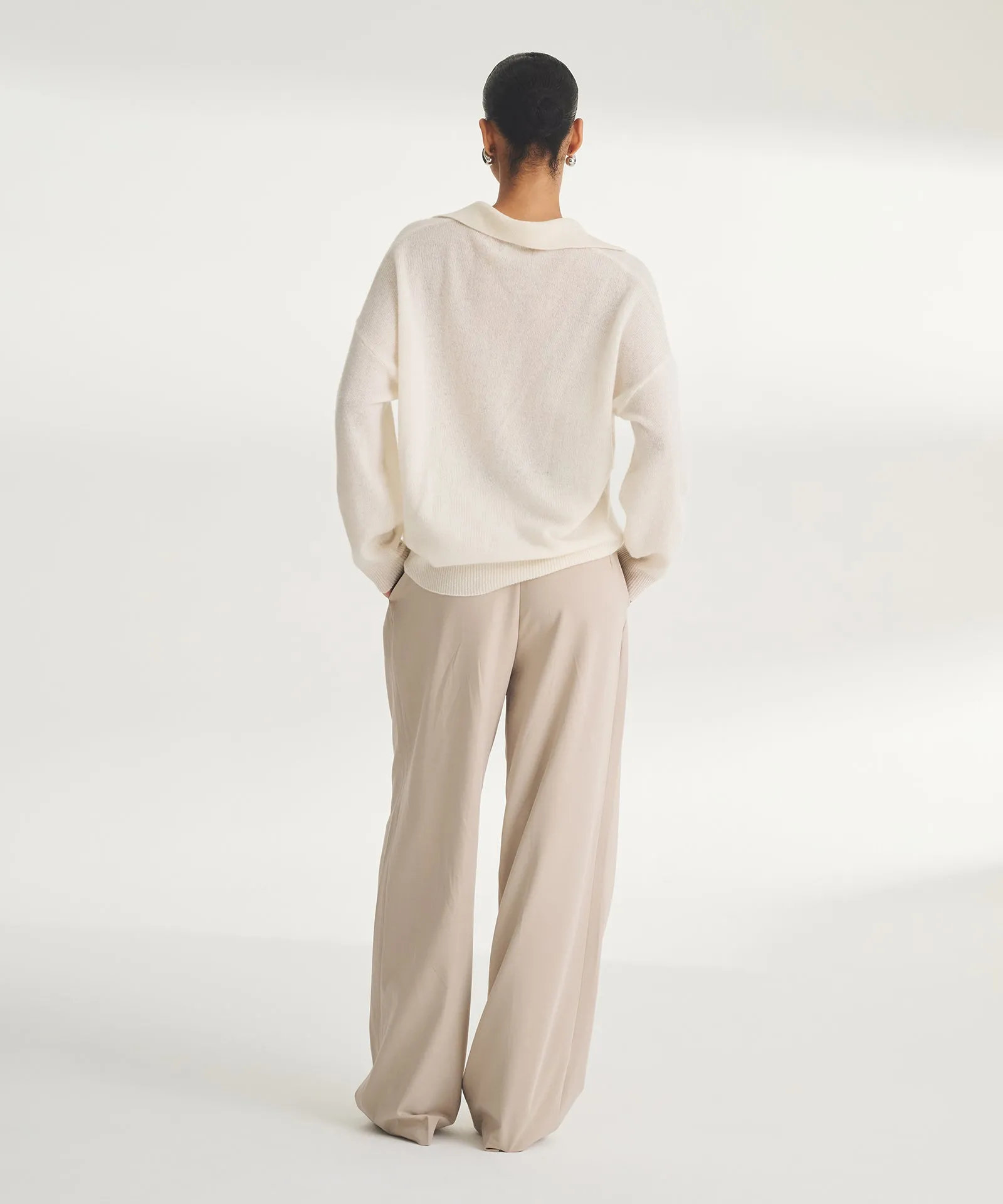 Lightweight Cashmere Oversized Polo