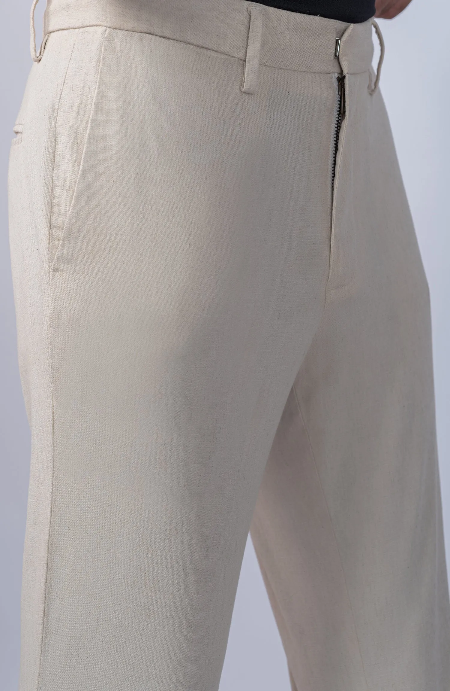 Linen Stretch Chino - Beige