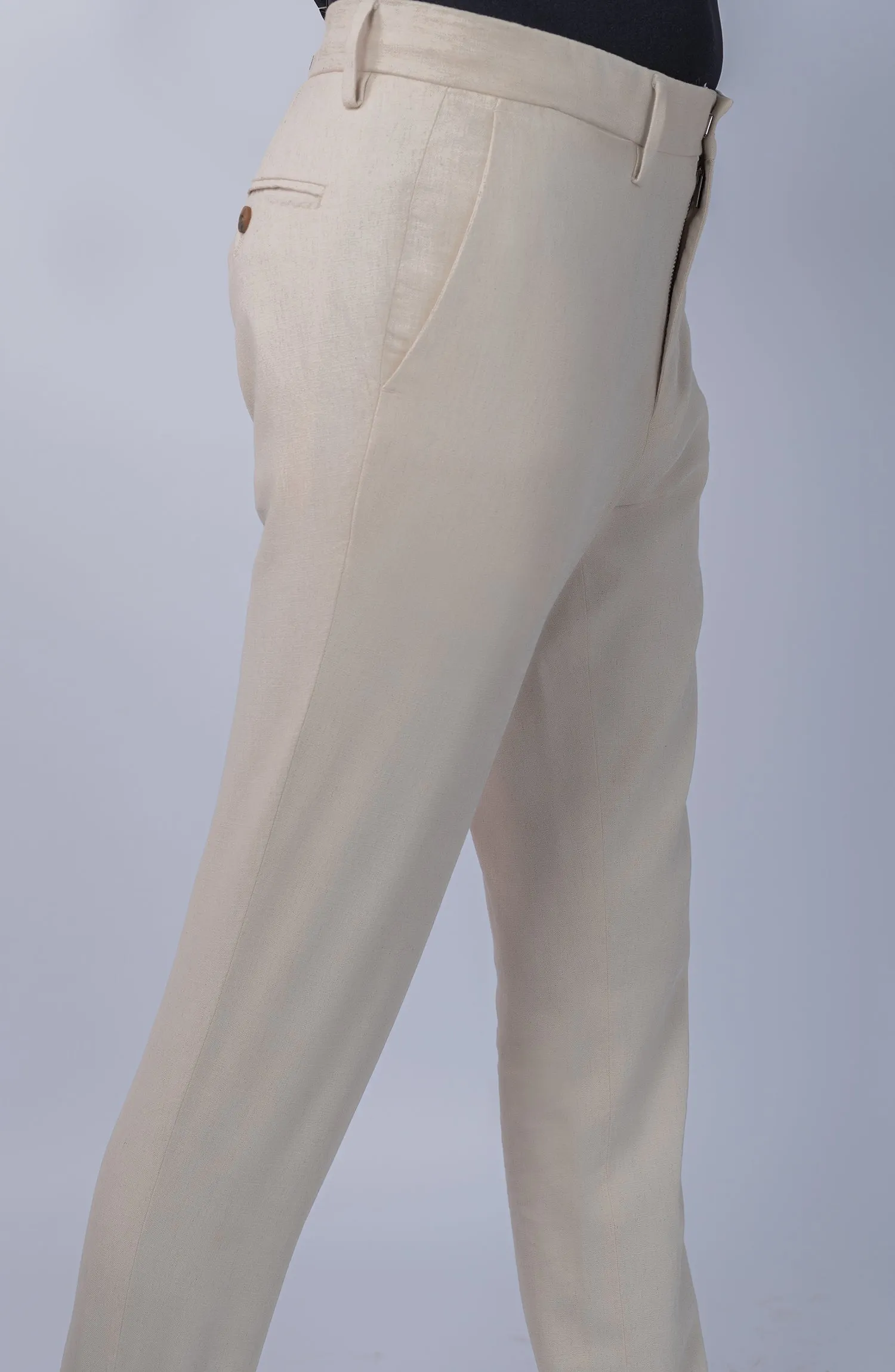 Linen Stretch Chino - Beige