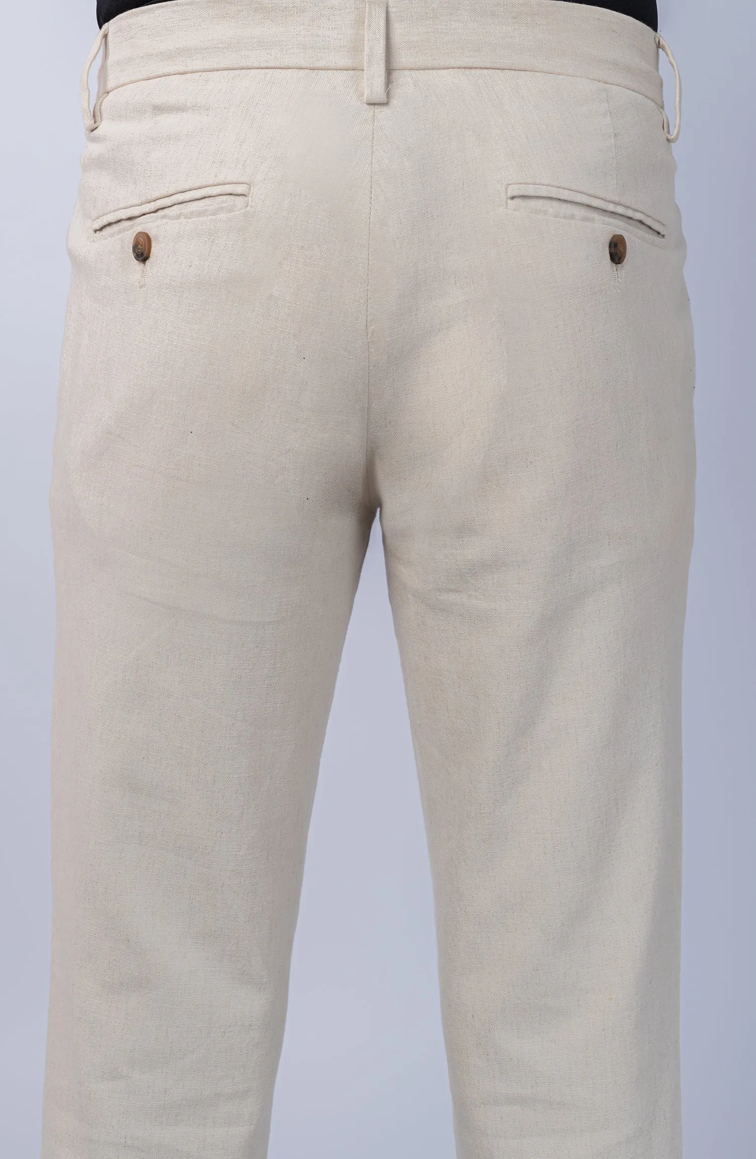 Linen Stretch Chino - Beige