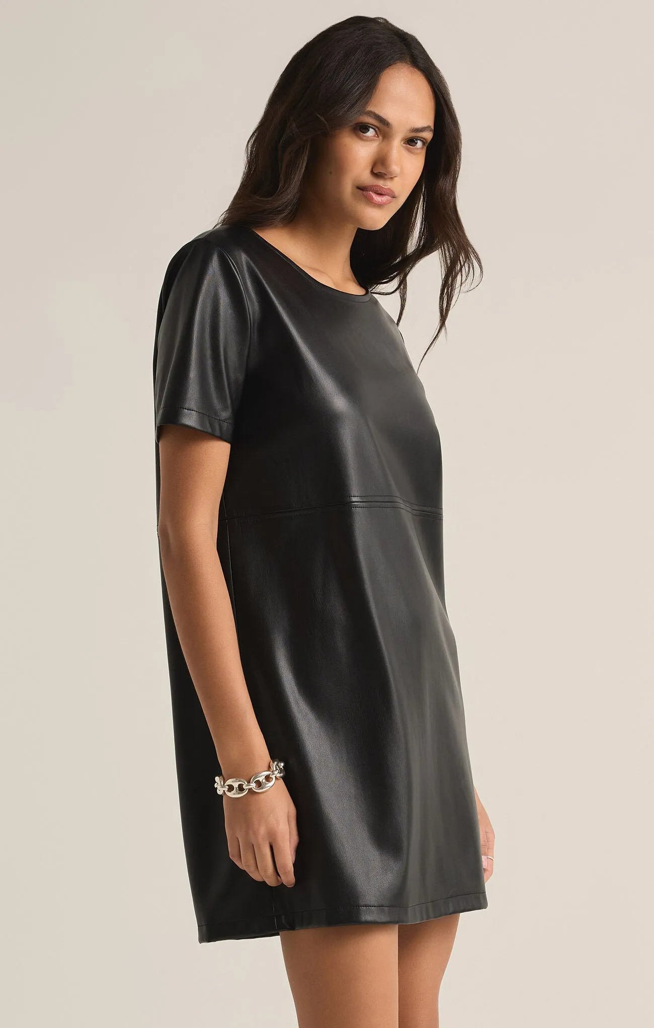 London Faux Leather Dress