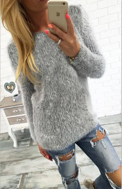 Long Sleeve Fuffy Sweater