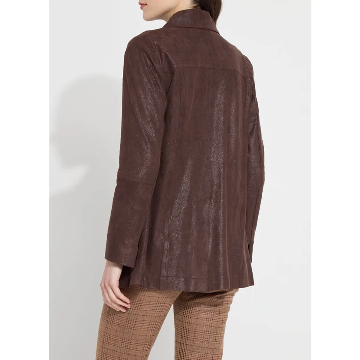 Lysse Lora Foil Faux Suede Utility Jacket