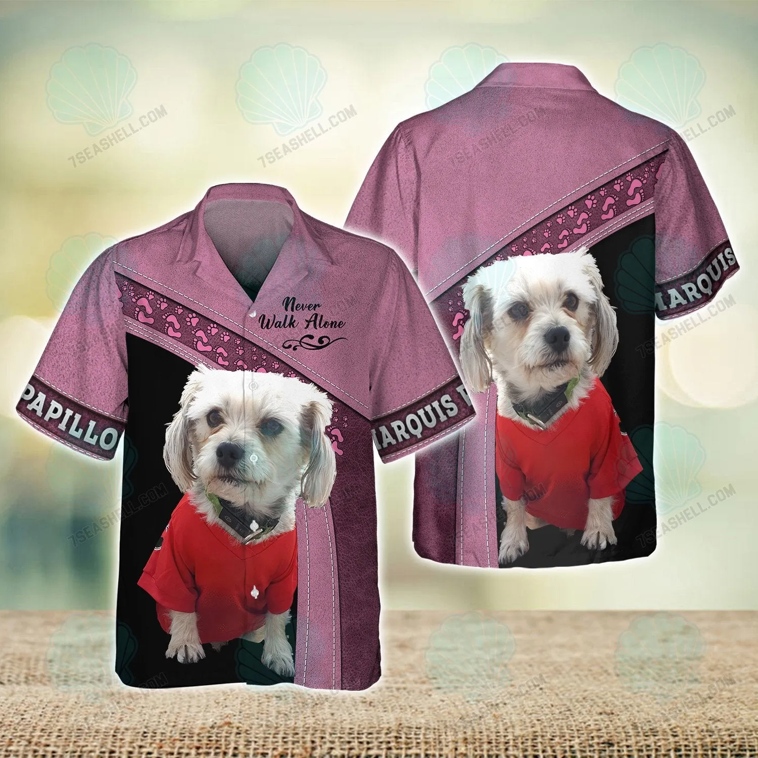 Marquis Papillon Never Walk Alone 3D Full Print Shirts, Christmas Dog Memorial Gifts for loss of Dog