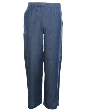 Medium Wash Wide Leg Denim Trousers - W26 L31