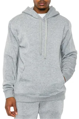 Mens Heather Grey Fleece Pullover