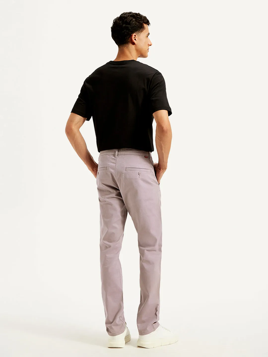 Men's Mauve Slim Fit Chinos