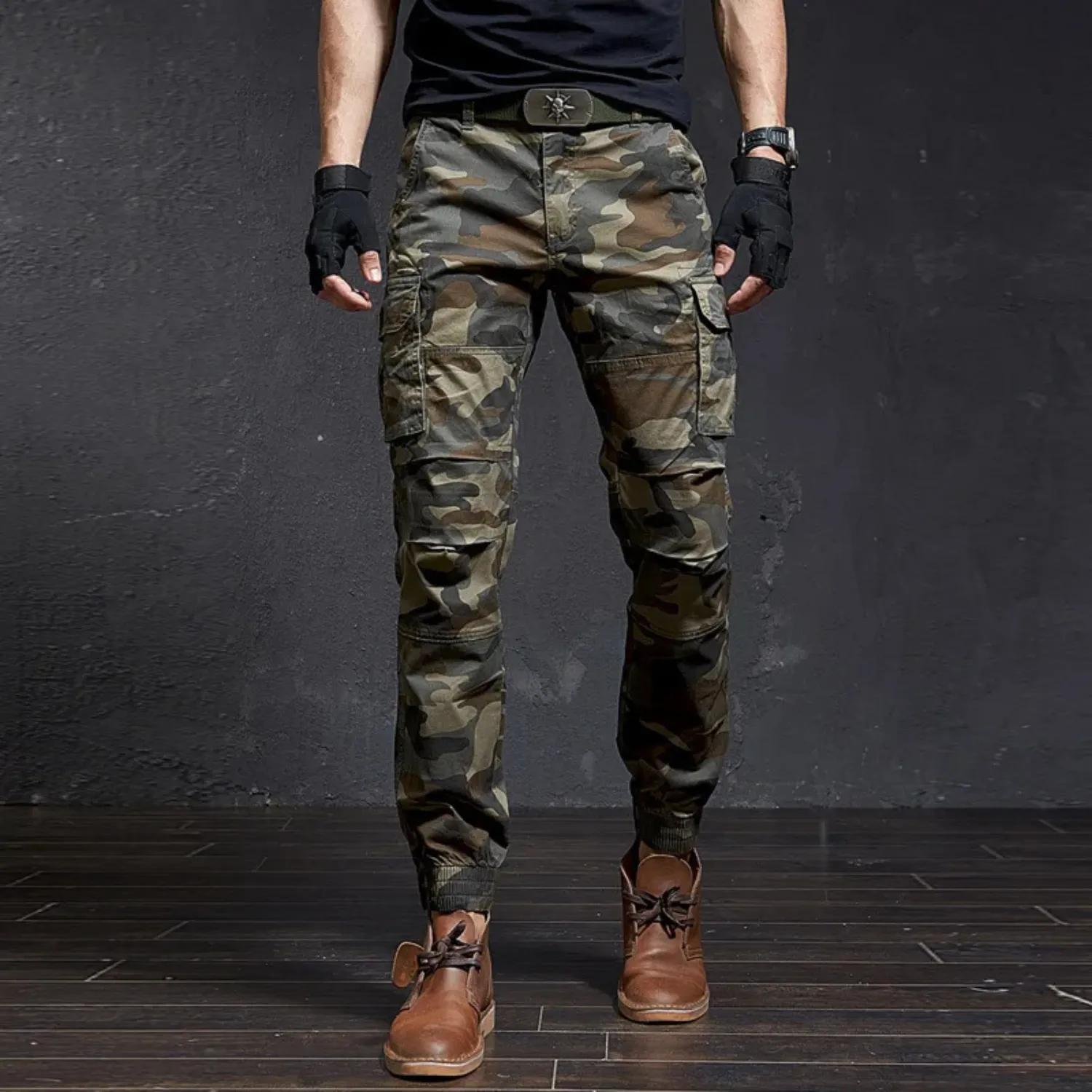 Men's Military-style Skinny Long Cargo Pants  | Perfect for All Seasons