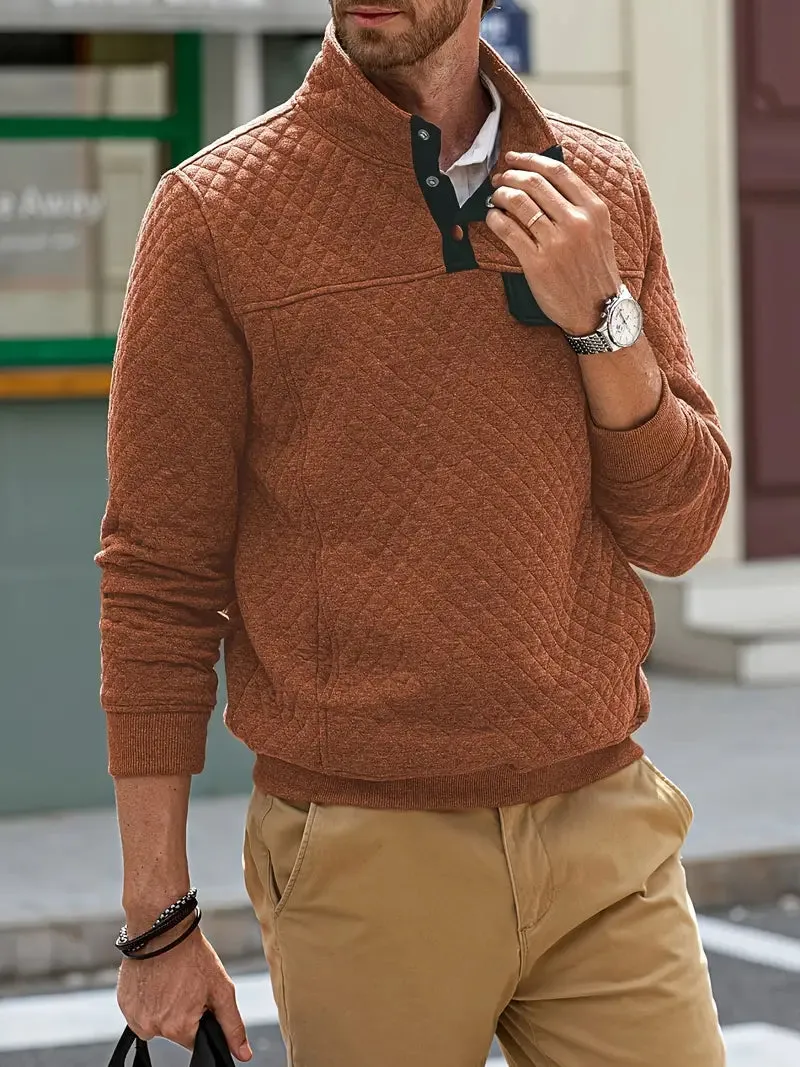 Men's Stylish Button-Up Knitted Jumper for Versatile Outfits | Ideal for Autumn/Winter