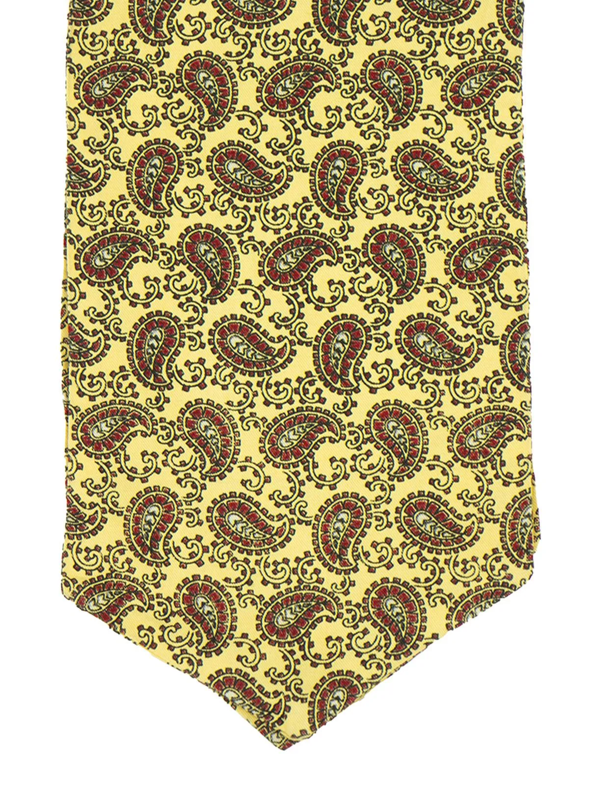 Mens Vintage Tootal Yellow Paisley Cravat