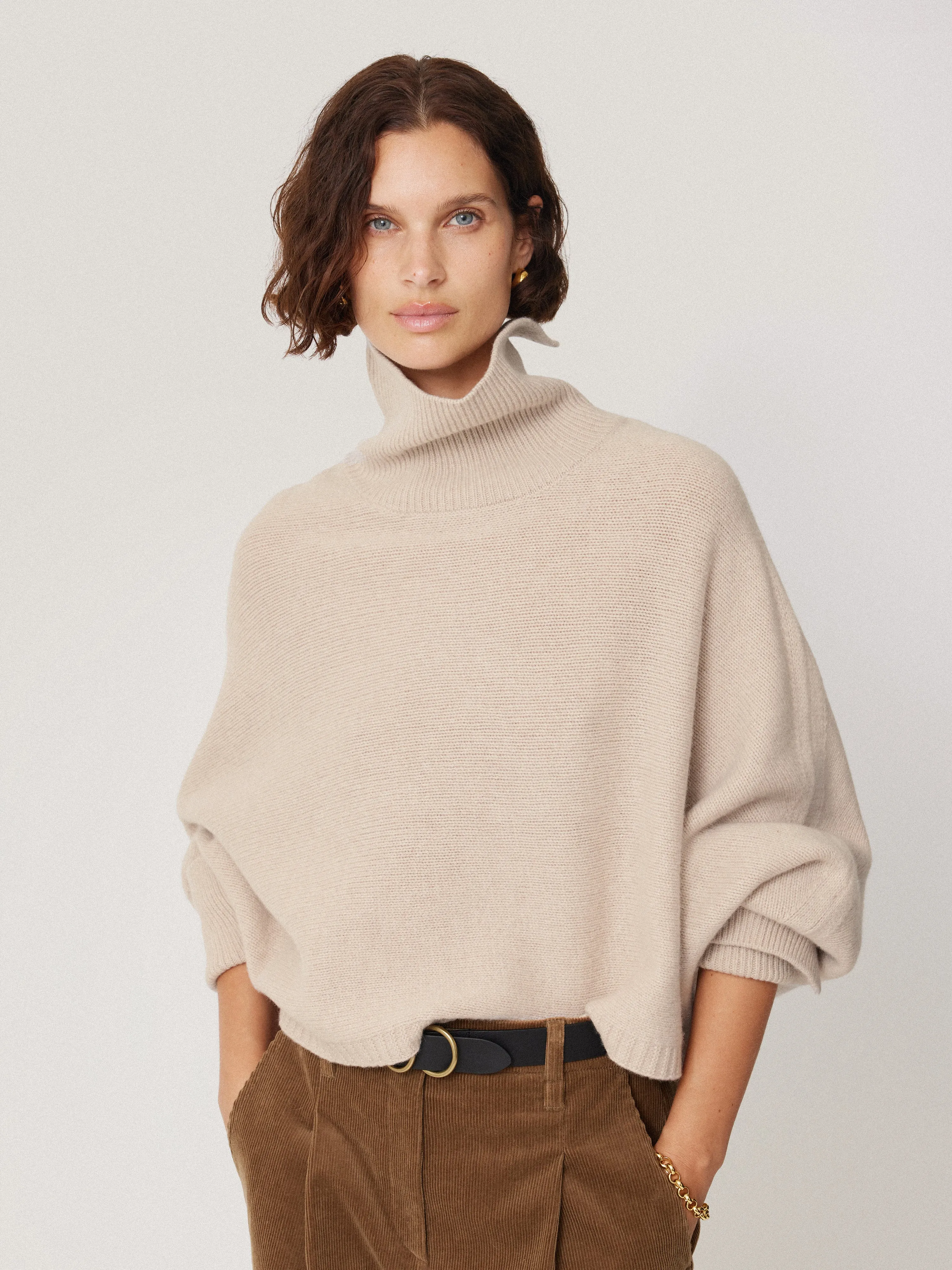 Merino Poncho Jumper | Cream