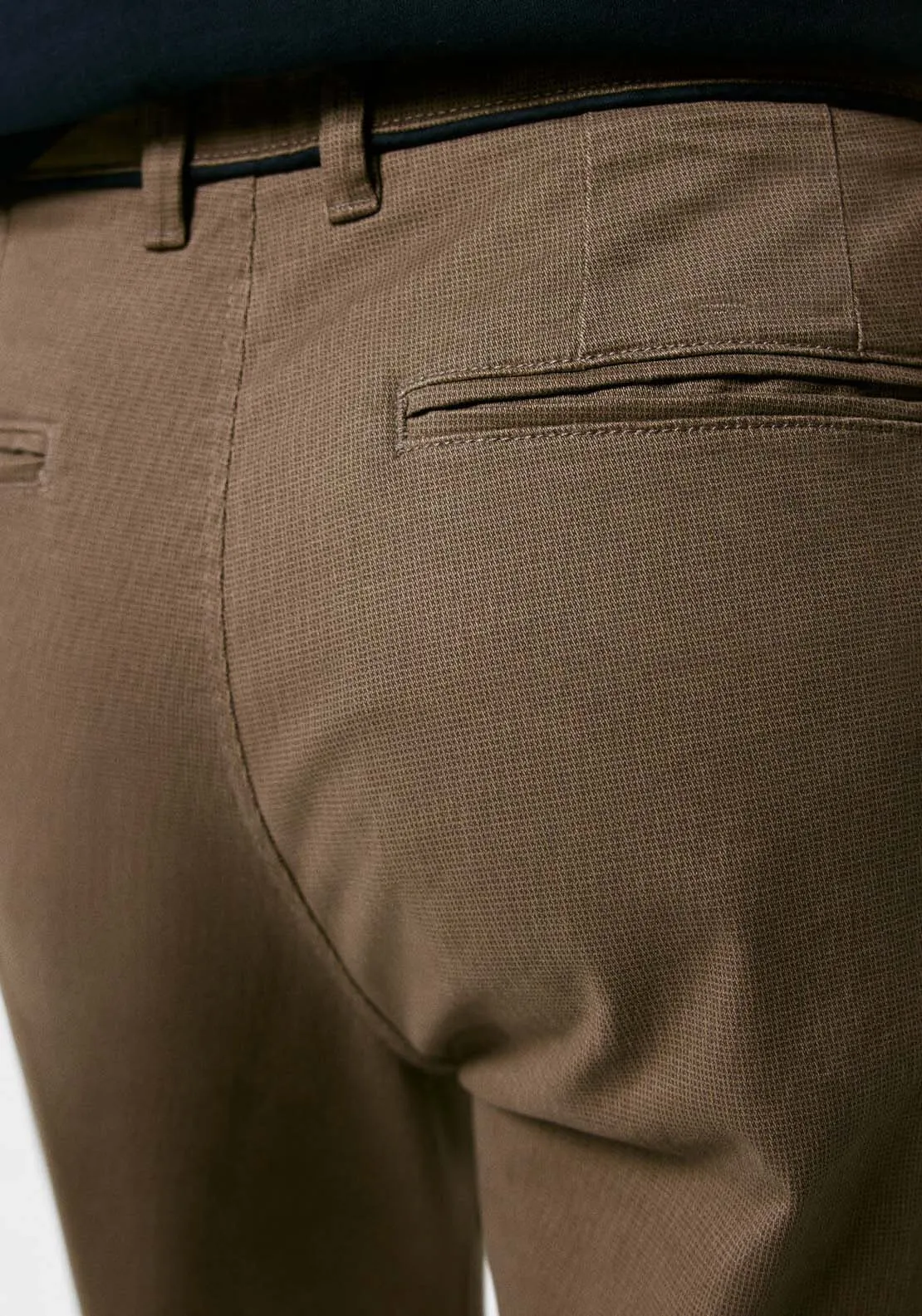 Micro-print chinos - Brown