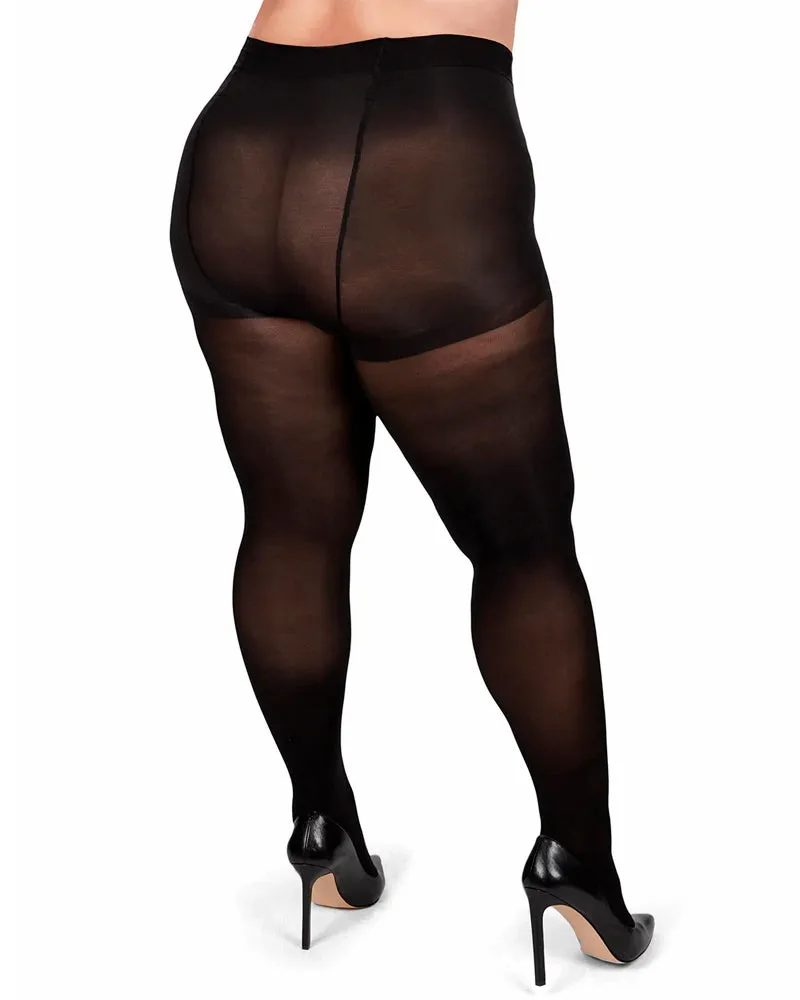 Microfiber Opaque Control Top Tights - Final Sale