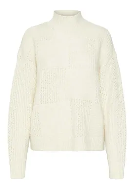 Moon Highneck Jumper in Cream