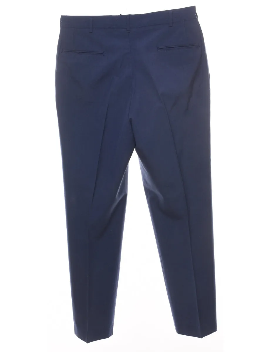 Navy Tapered Trousers - W32 L31