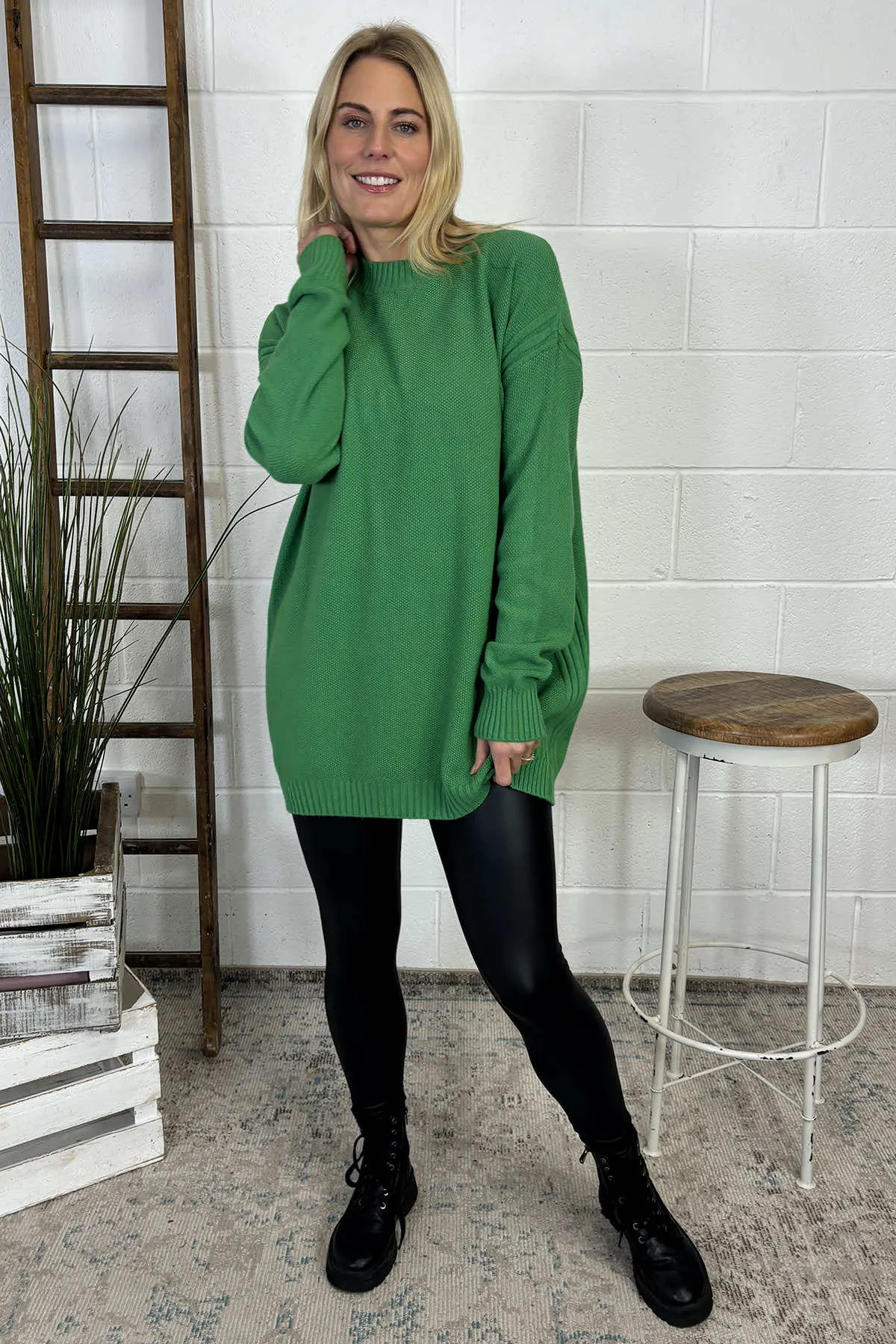 Odessa Knitted Jumper Emerald