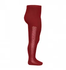 Openwork Side Warm Tights Ruby 8 Years