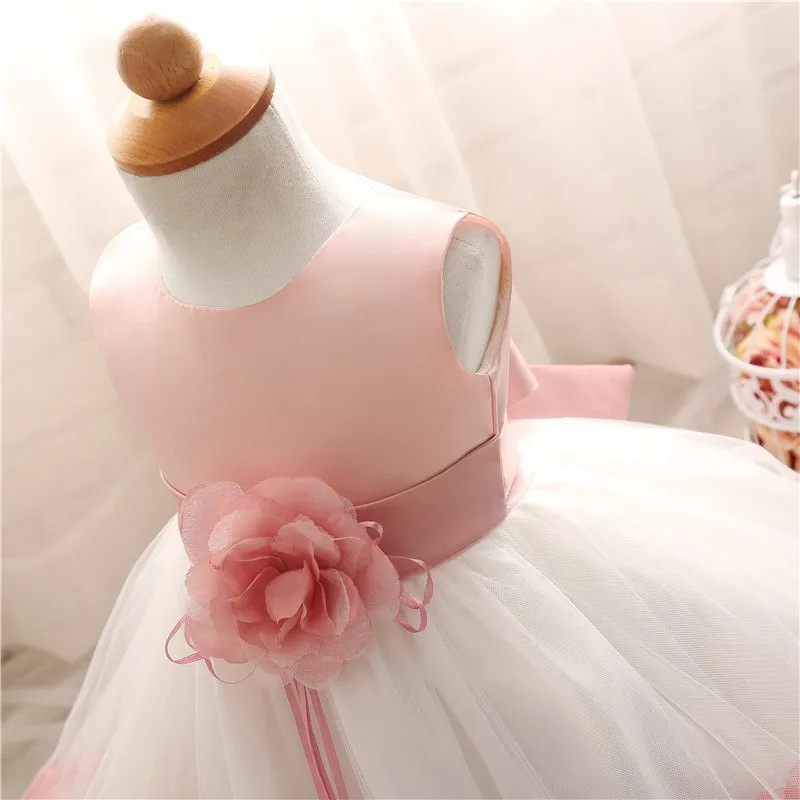 Peach Petals Flower Dress, Size 6M-24M