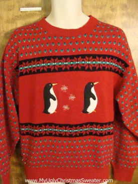 Penguin Love 2sided Novelty Funny Christmas Sweater