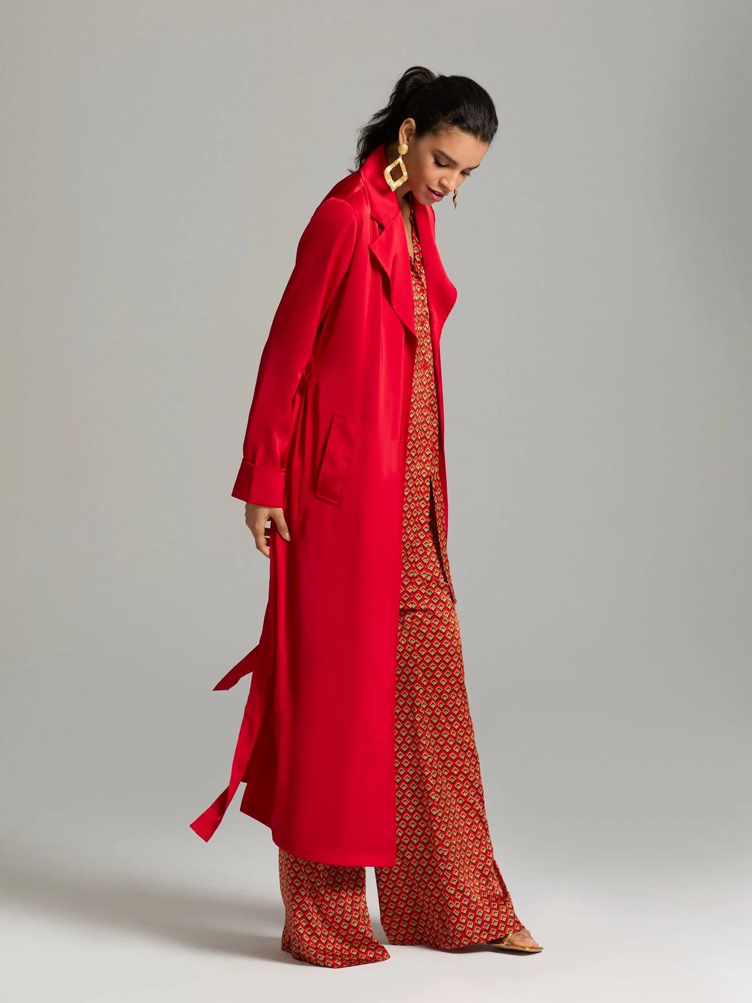 Philana Maxi Trench Coat