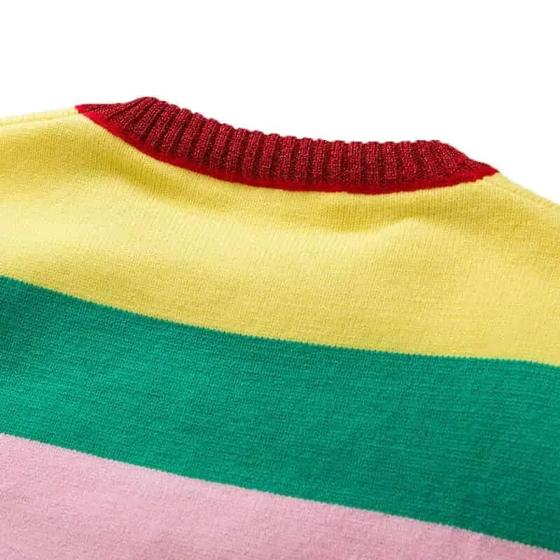 Rainbow Loved Tiger Knitted Sweater