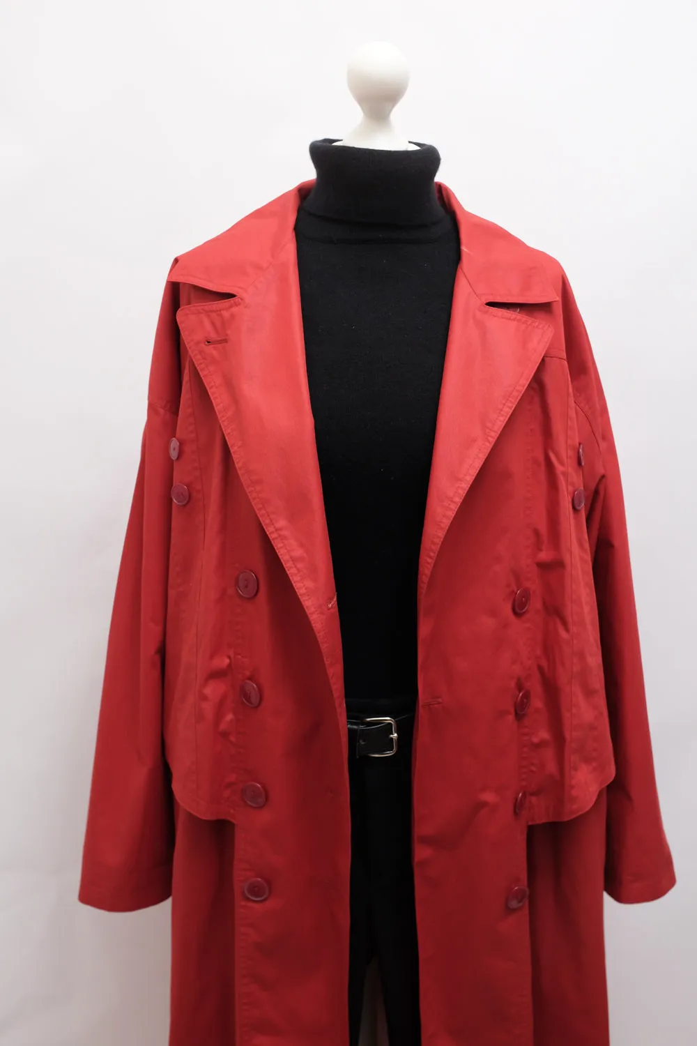 RED VINTAGE TRENCH COAT