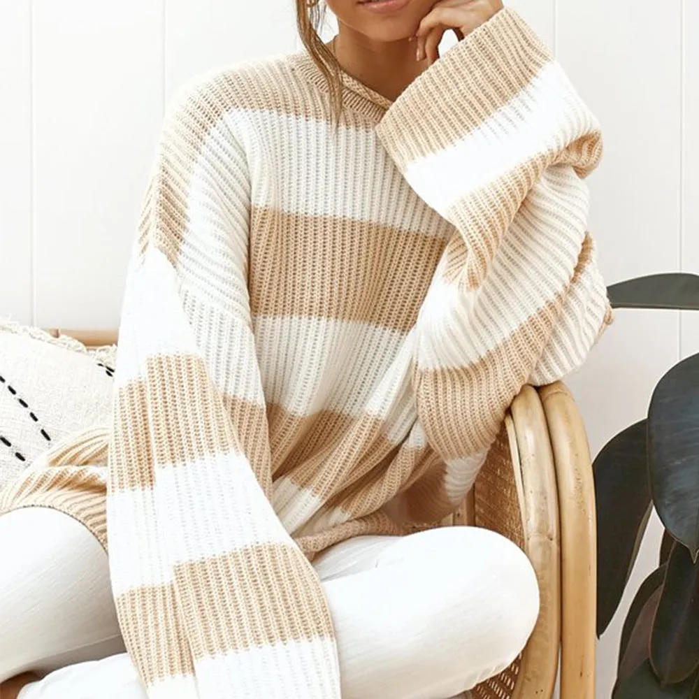 Round Neck Striped Sweater