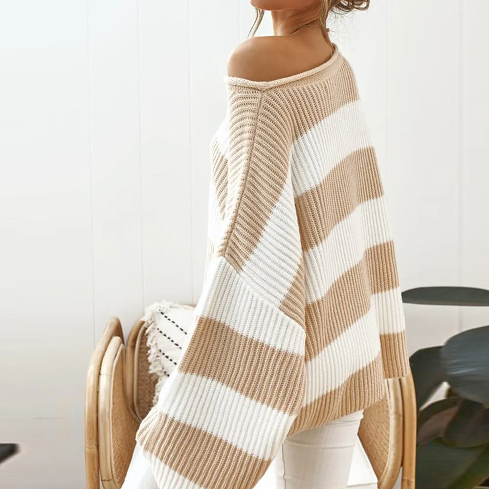 Round Neck Striped Sweater