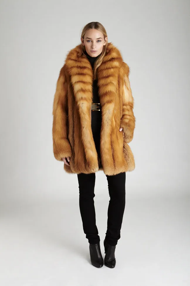 Sadie Red Fox Fur Jacket