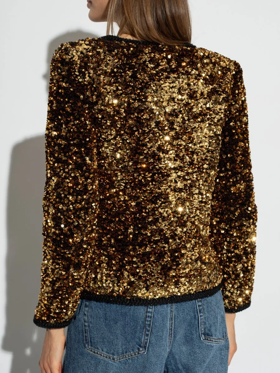 Sequined Cropped Jacket