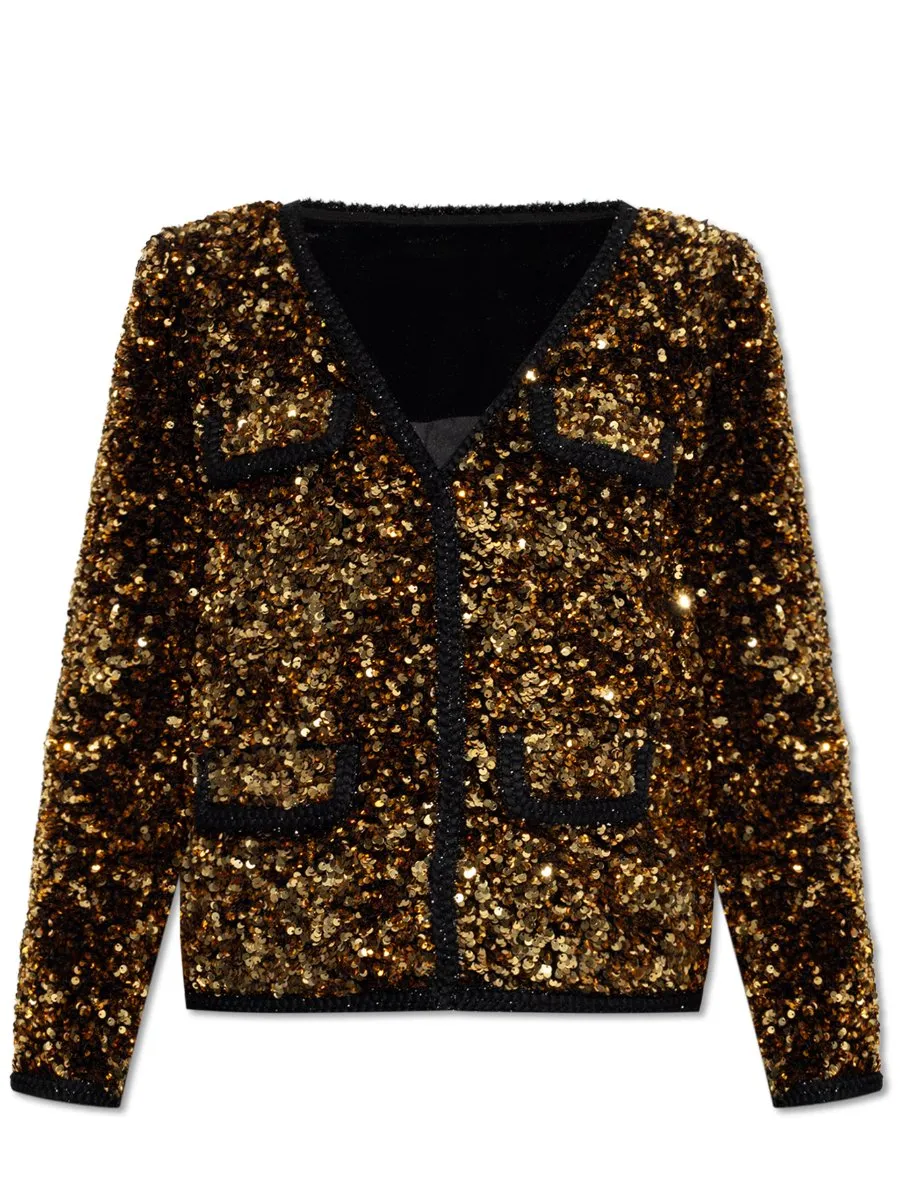 Sequined Cropped Jacket