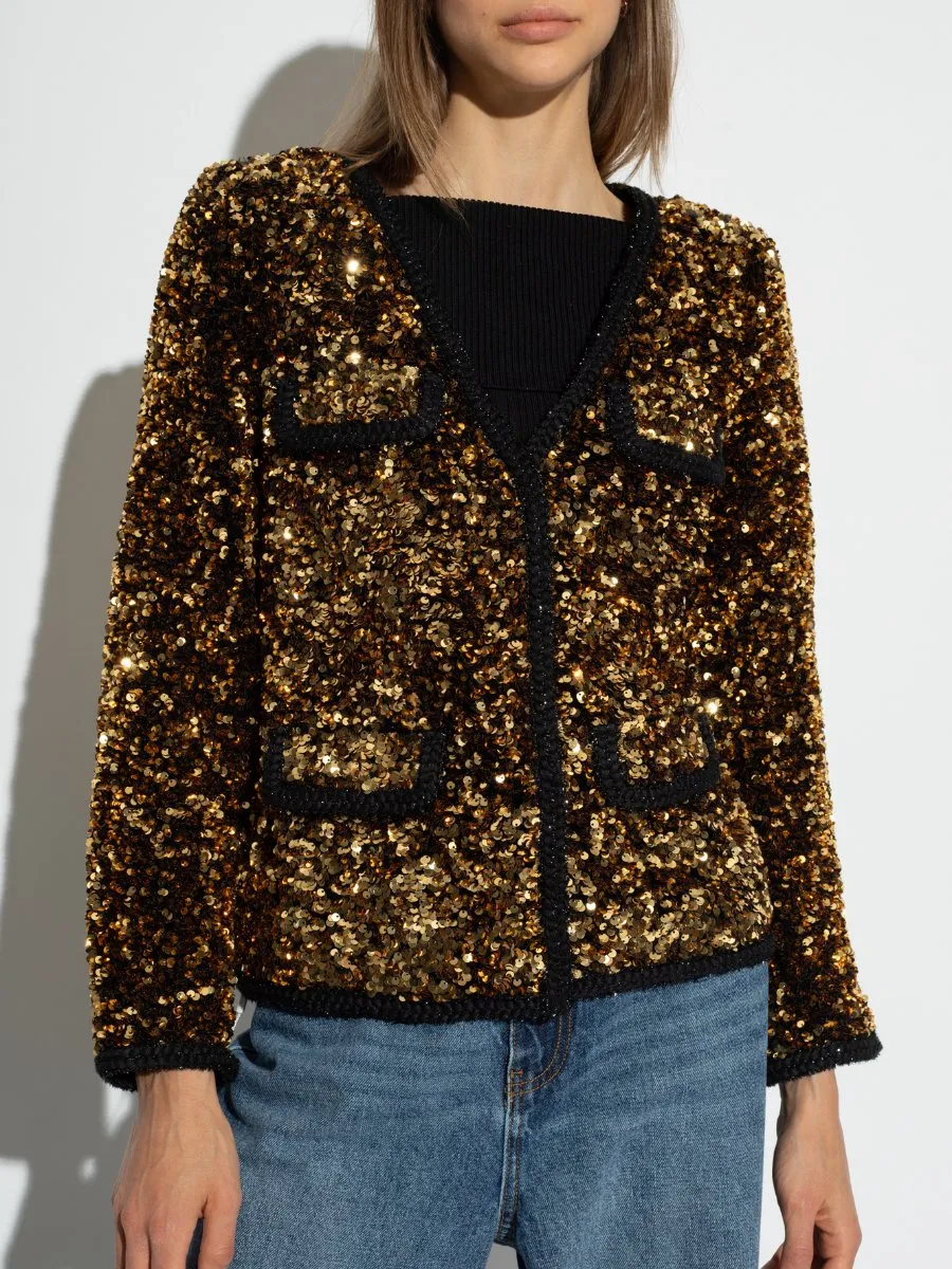 Sequined Cropped Jacket