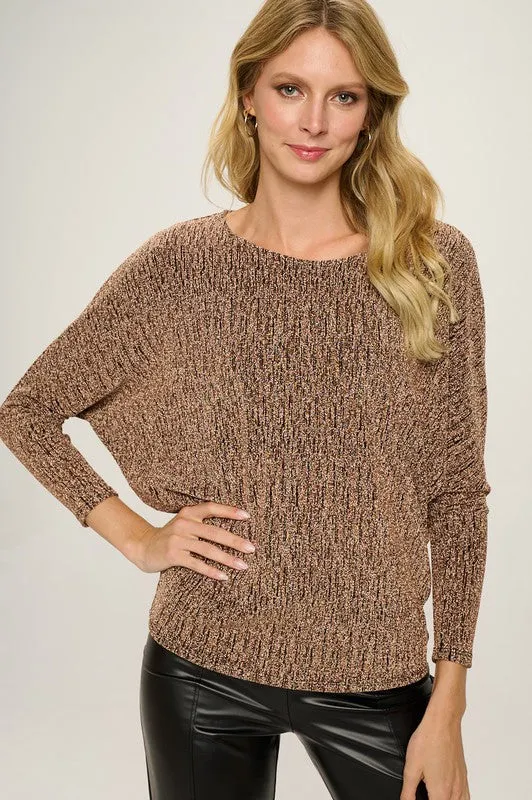 Shimmery Dolman Top - Gold