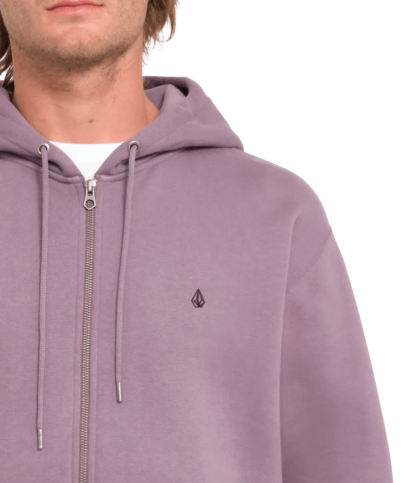 Single Stone Zip Hoodie in Vintage Violet