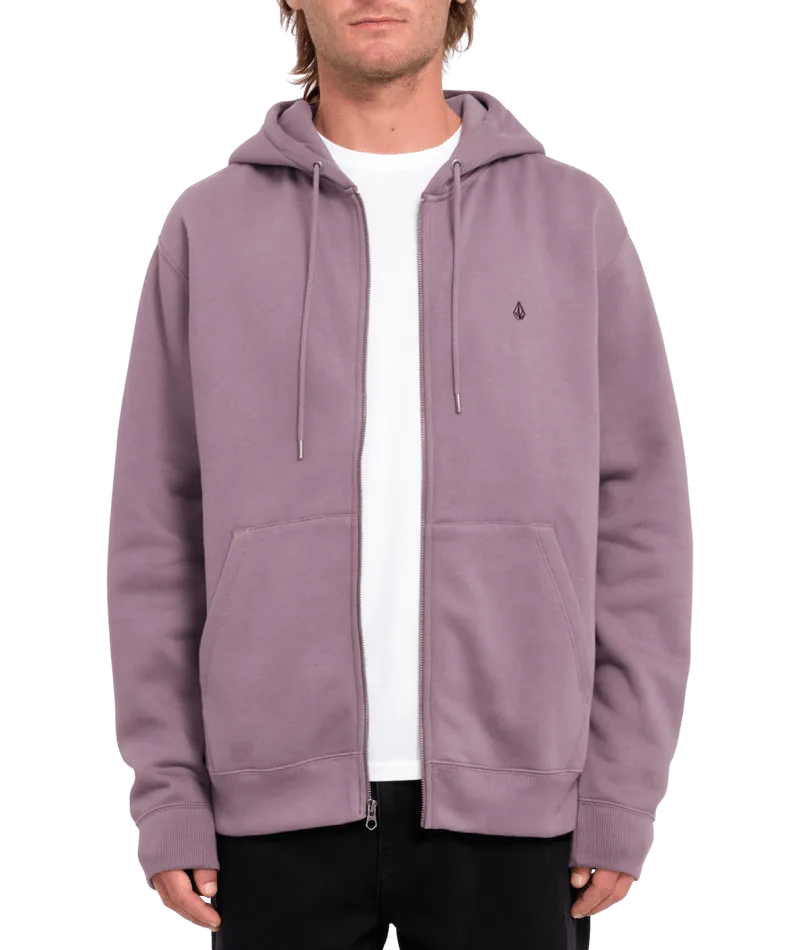 Single Stone Zip Hoodie in Vintage Violet