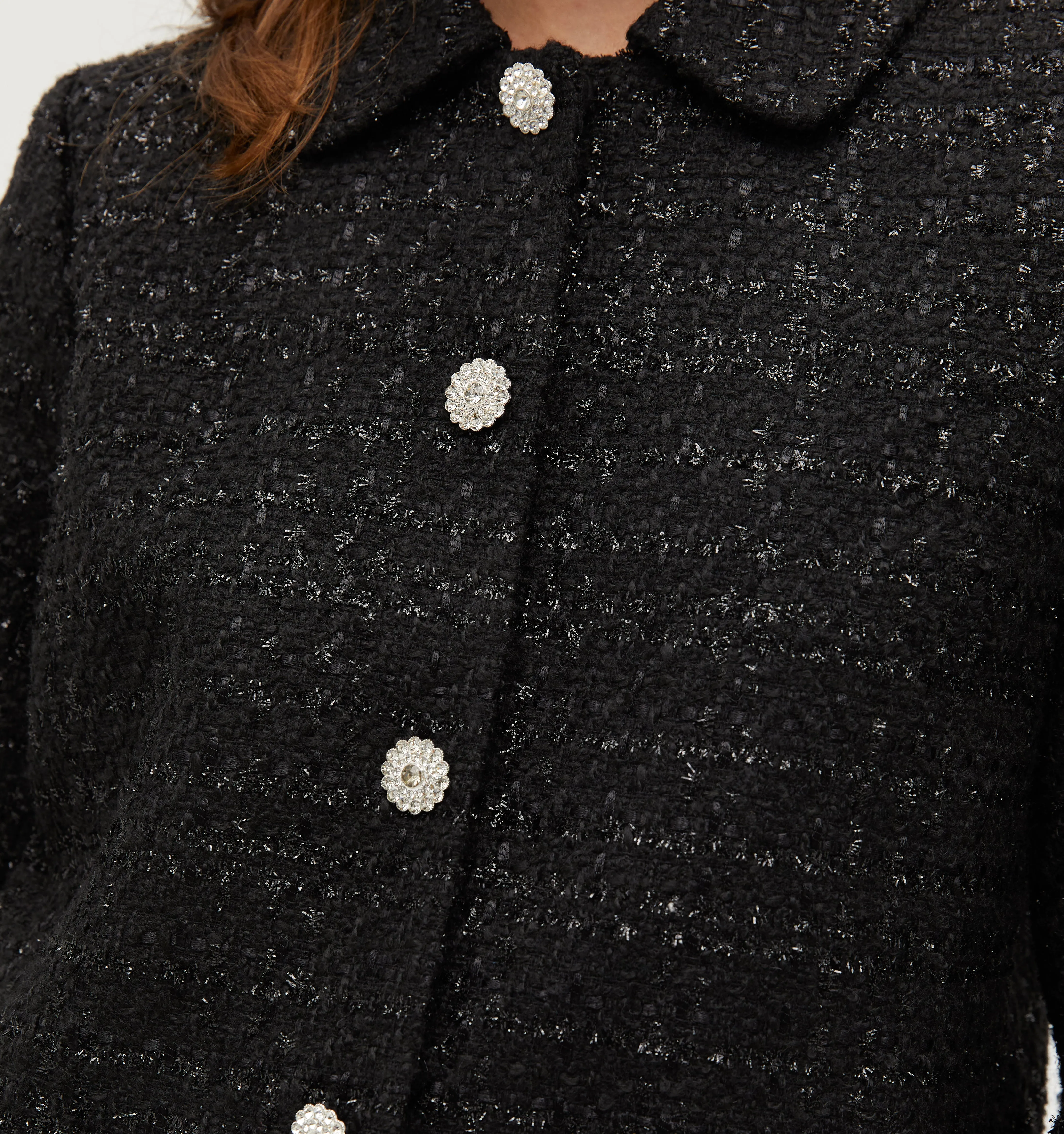 The Bea Jacket - Black Tweed