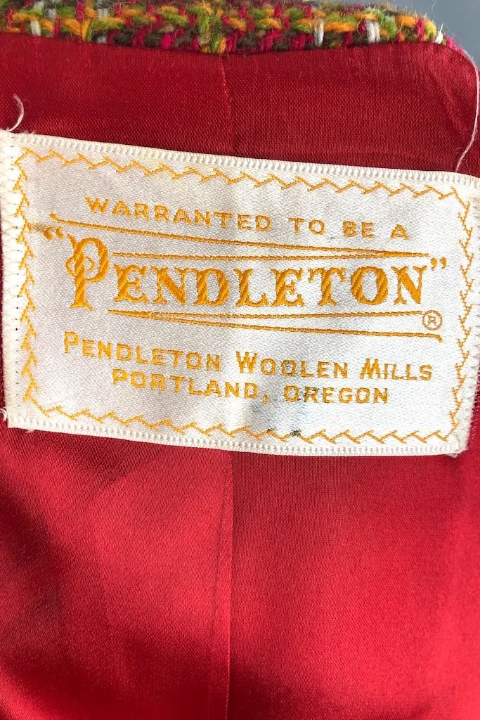 Vintage Pendleton Pink Wool Trench Coat