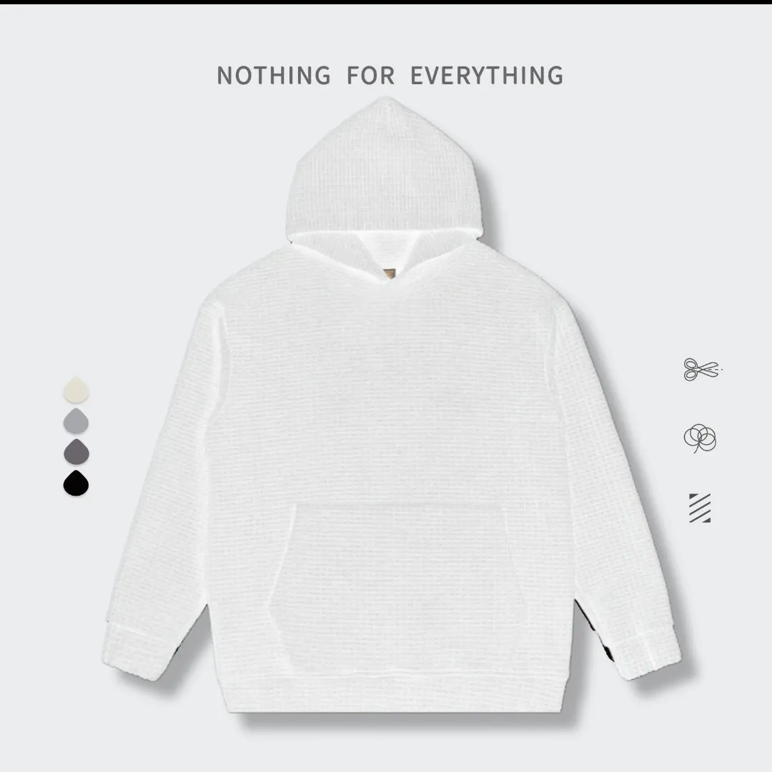 WAFFLE KNIT HOODIE