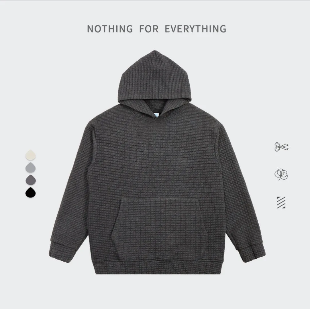 WAFFLE KNIT HOODIE